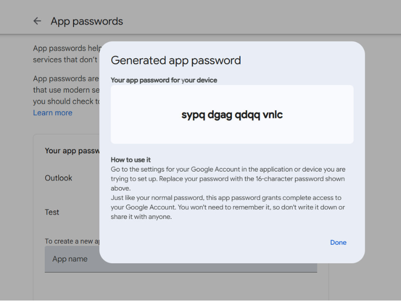 Cách lấy mật khẩu ứng dụng