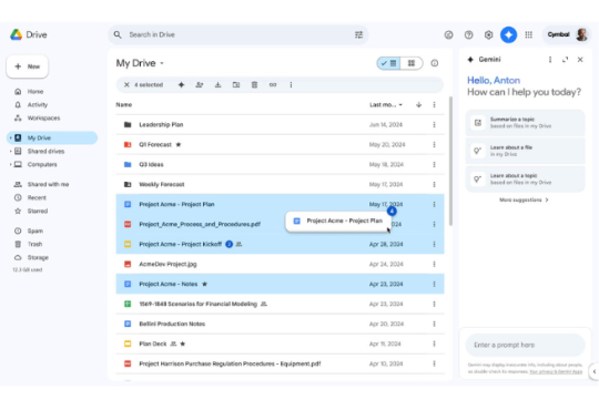 Tích hợp Gemini trong Drive