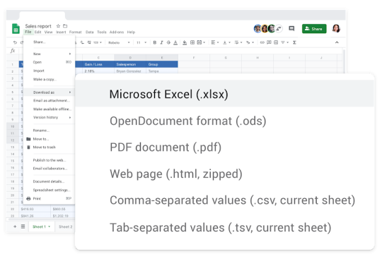 Làm việc thuận tiện giữa Trang tính và Excel